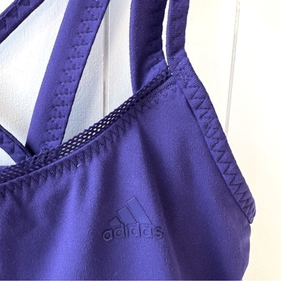 Adidas Women's Purple Criss Cross Workout Tank Top, Size Small. - Picture 11 of 11